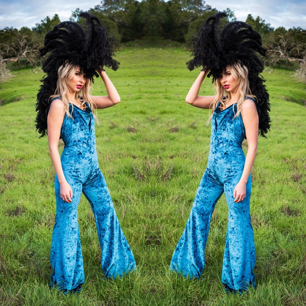 Blue Velvet Jumpsuit